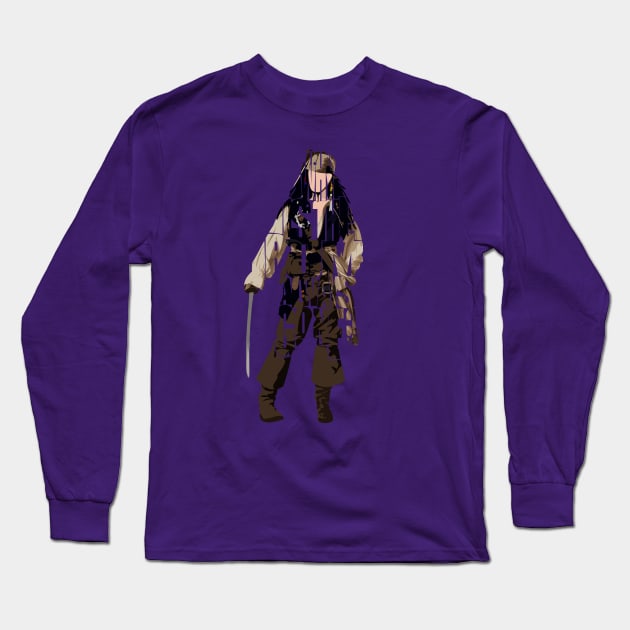 The Pirate Lord of the Caribbean Sea Long Sleeve T-Shirt by inspirowl